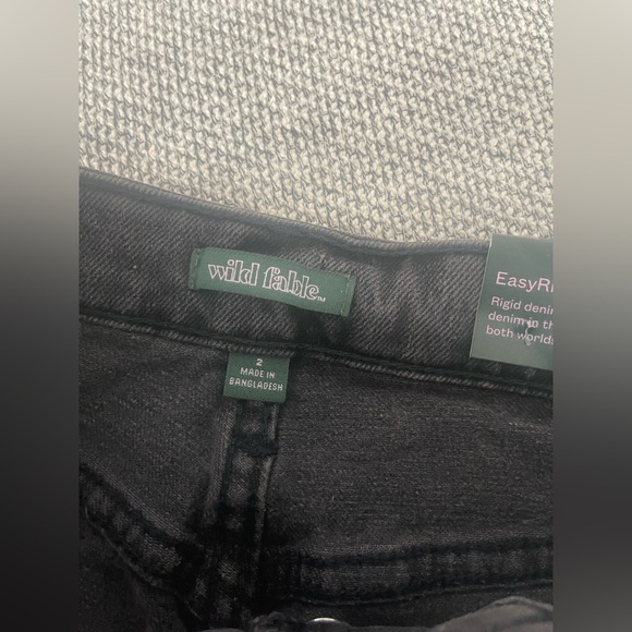 Wild Fable Black Jean Shorts Distressed Frayed Hem - Picture 6 of 11